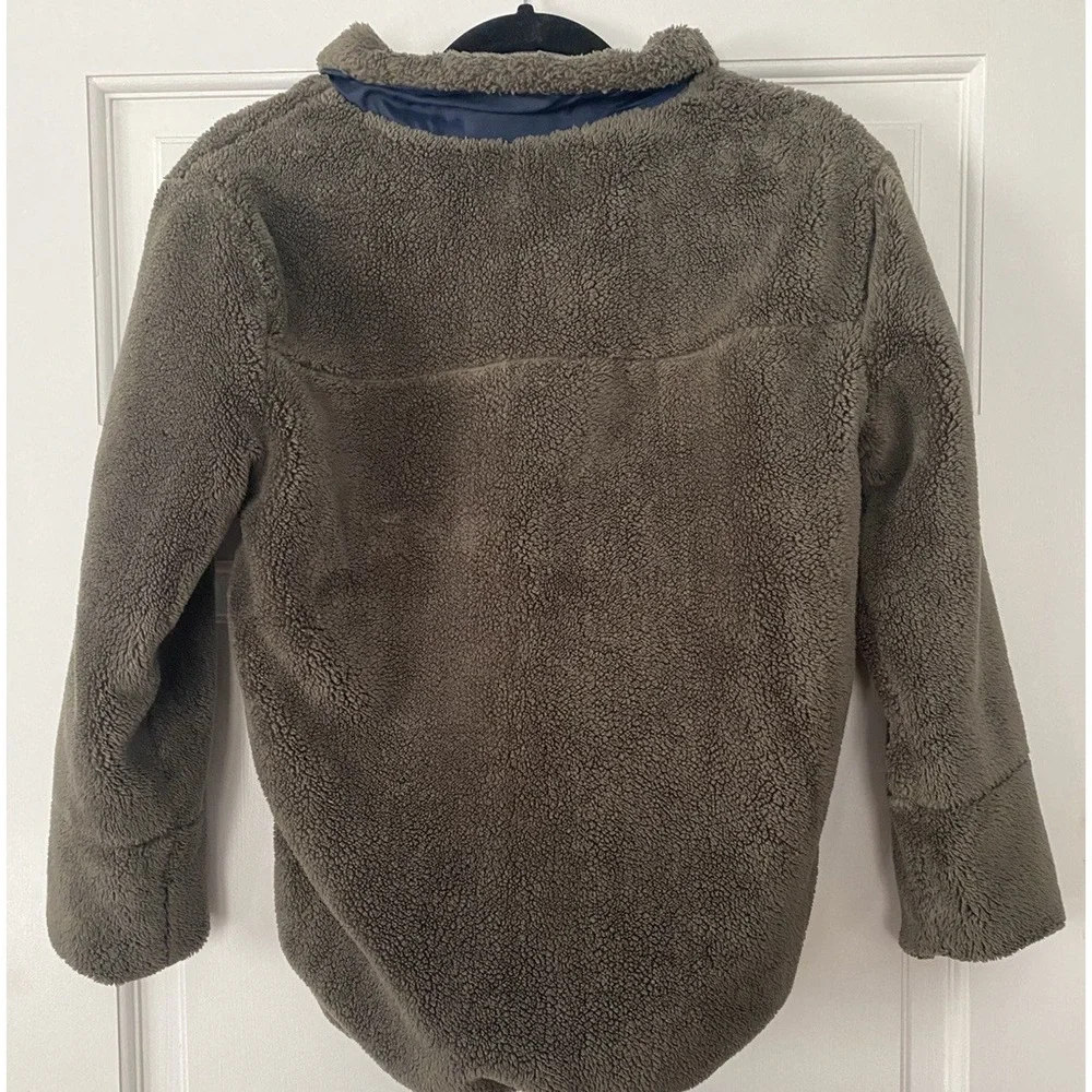 Tommy Bahama Fleece Jacket‎ Boys SZ XL Olive/Brown Blue Full Zip Outdoors Youth